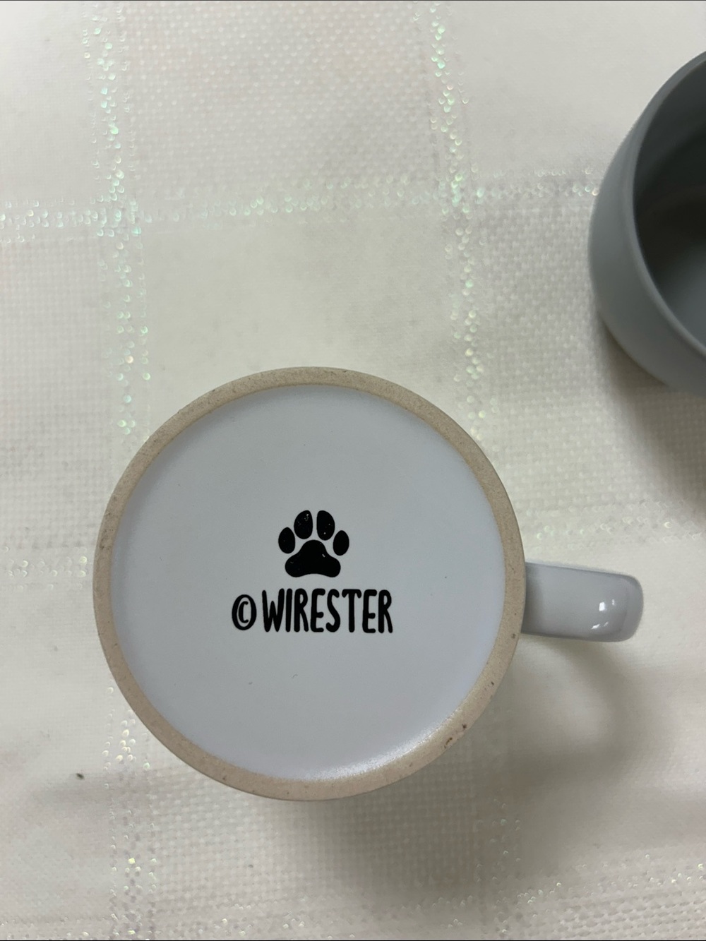 I ♥ NJ White Ceramic Mug with Red Heart. Comes with Nespresso cappuccino mug image 2